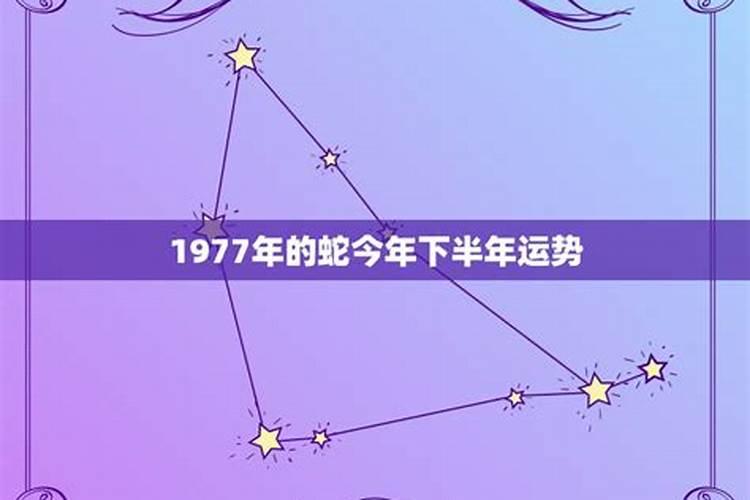 77年属蛇人2023年下半年运势